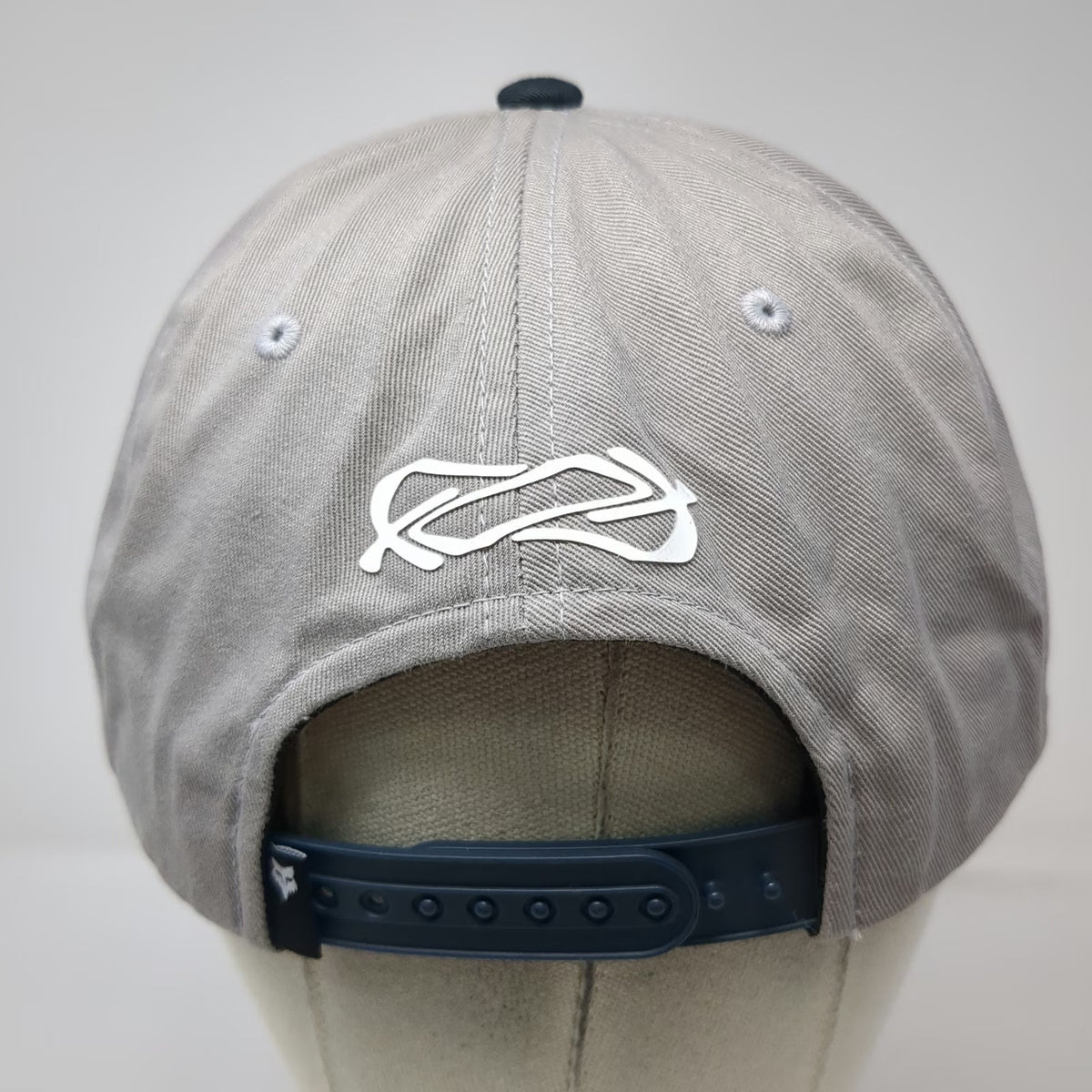 Fox 5 Panel Hat Gray Black One Size Snapback Cotton Graphic MX MFG Logo Motor
