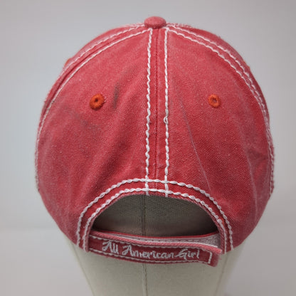 USA Flag All American Girl Baseball Cap Red OS Adjustable Patriotic Wild Wear