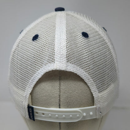 Ouray Trucker Hat Blue One Size Fish Frontier Anglers Montana Snapback Mesh