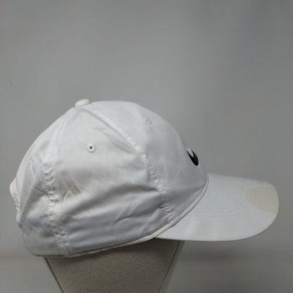 Nike Swoosh Strapback Hat White OSFM Adjustable Heritage 86 Dri-Fit