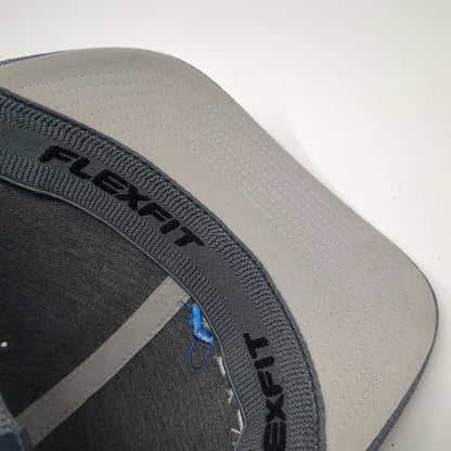 TravisMathew Baseball Cap Gray M Sign Center Logo Flexfit Textured Polyester hat