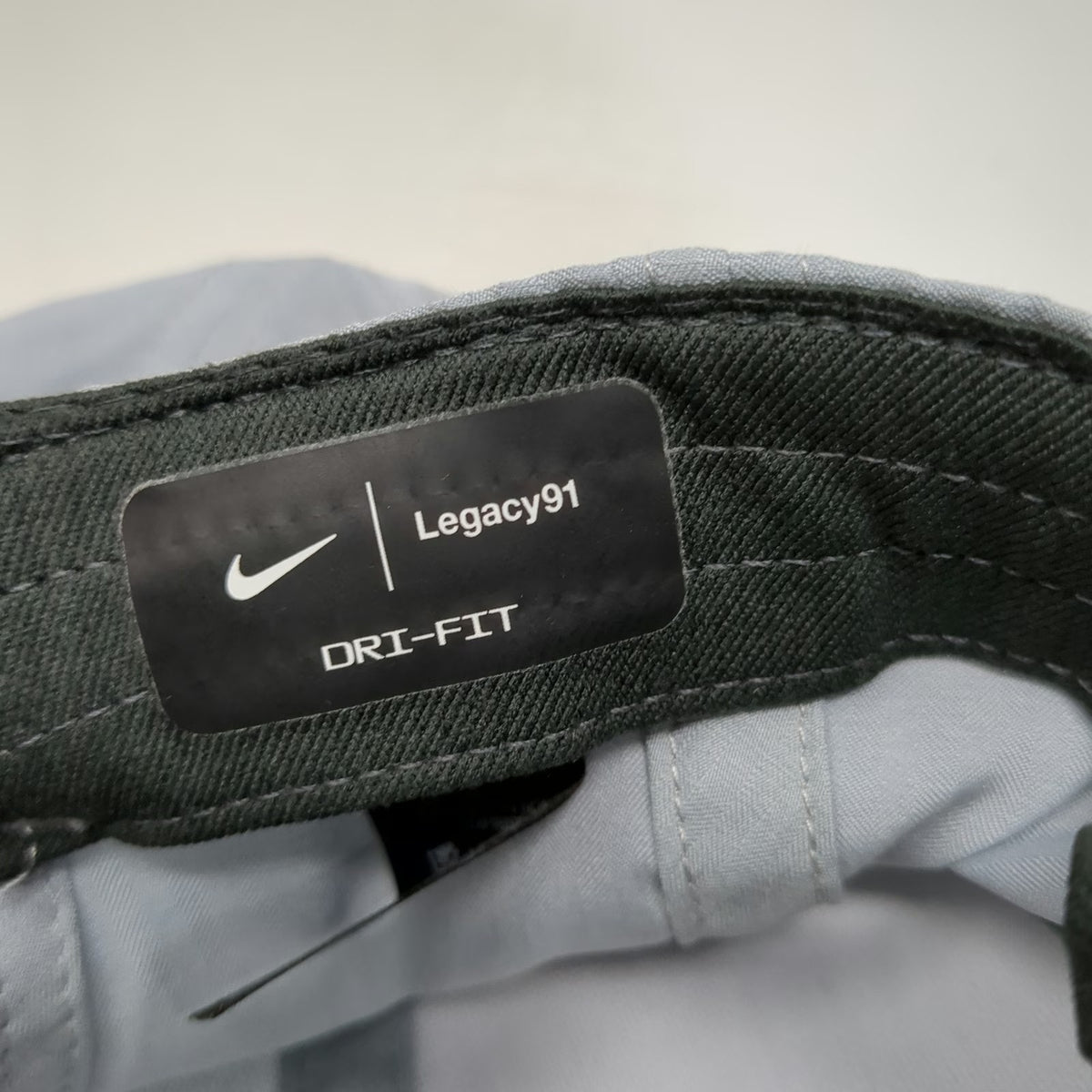 Nike Baseball Cap Gray One Size Dri-FIT Legacy91 Slideback Swoosh Pinstripe Hat