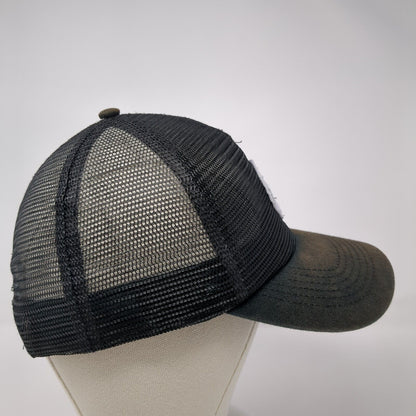 Zyia Active Patch Snapback Trucker Hat Black One Size Solid Mesh Back