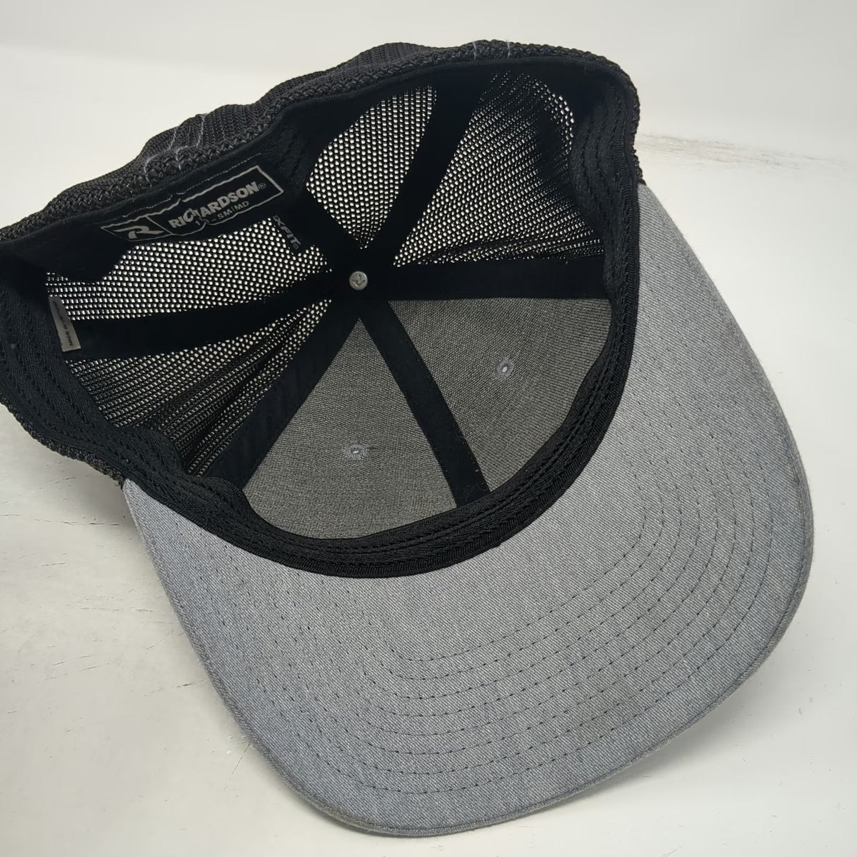 Richardson Baseball Cap Gray M Turbo Performance Products Mesh Flexfit Hat