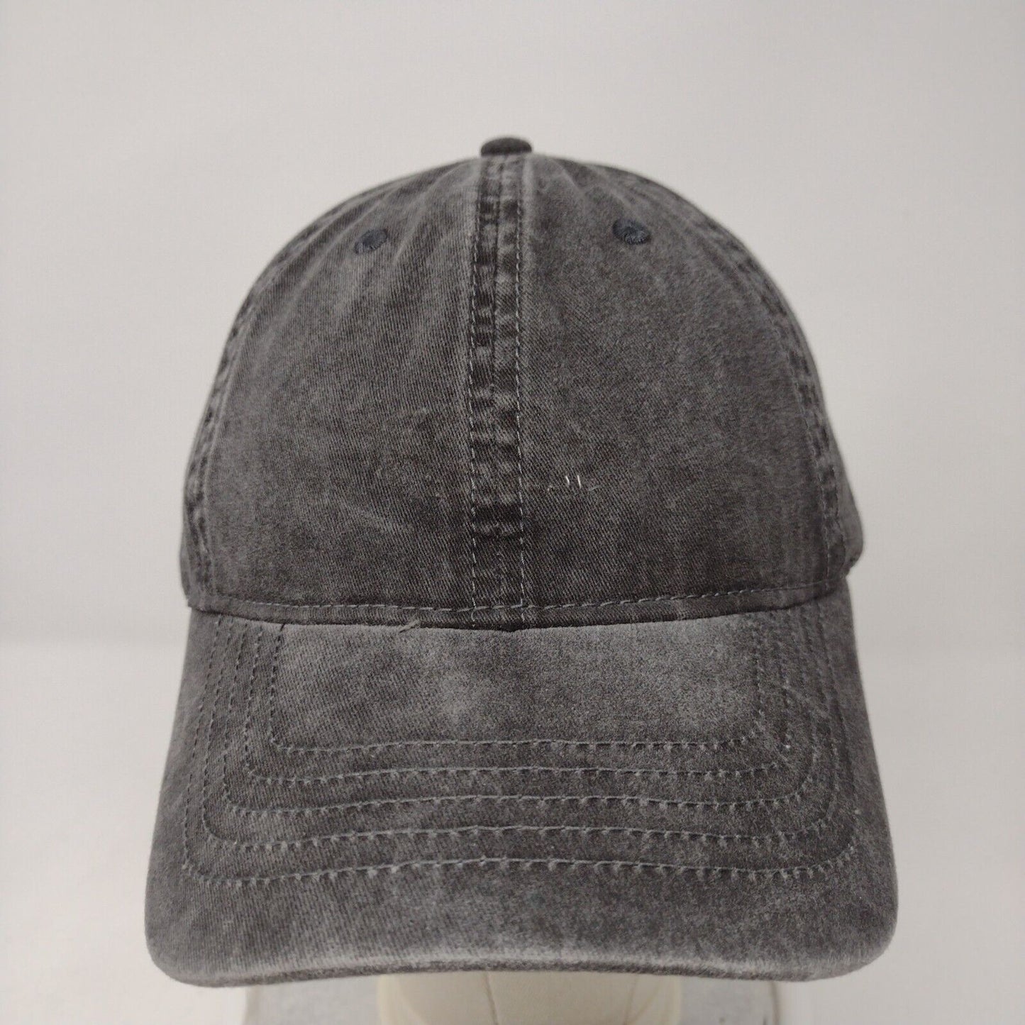 Unbranded Slideback Hat Gray OSFA Adjustable 6 Panel Blank Solid