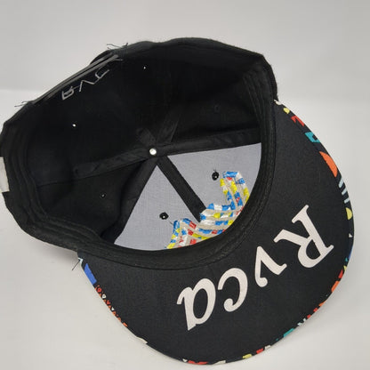 VA RVCA Snapback Hat Multicolor One Size Adjustable Embroidered Colorful