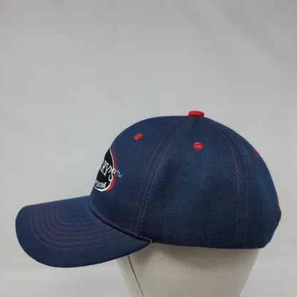 Equerry's Strapback Hat Blue OS Adjustable Embroidered Vented Holes 6 Panel