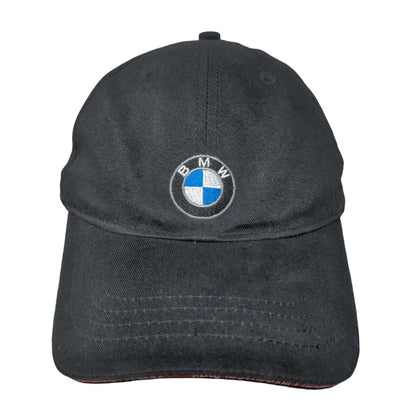 BMW Strapback Hat Black One Size Adjustable Embroidered 6 Panel Vantage