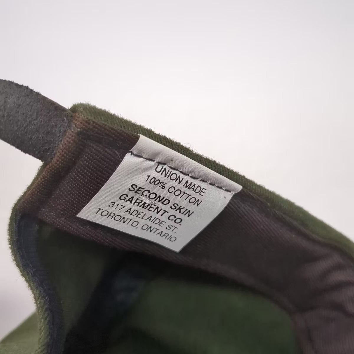 Second Skin Ellicottville Ski New York Cotton Cap Green Red OS Hat Union Made