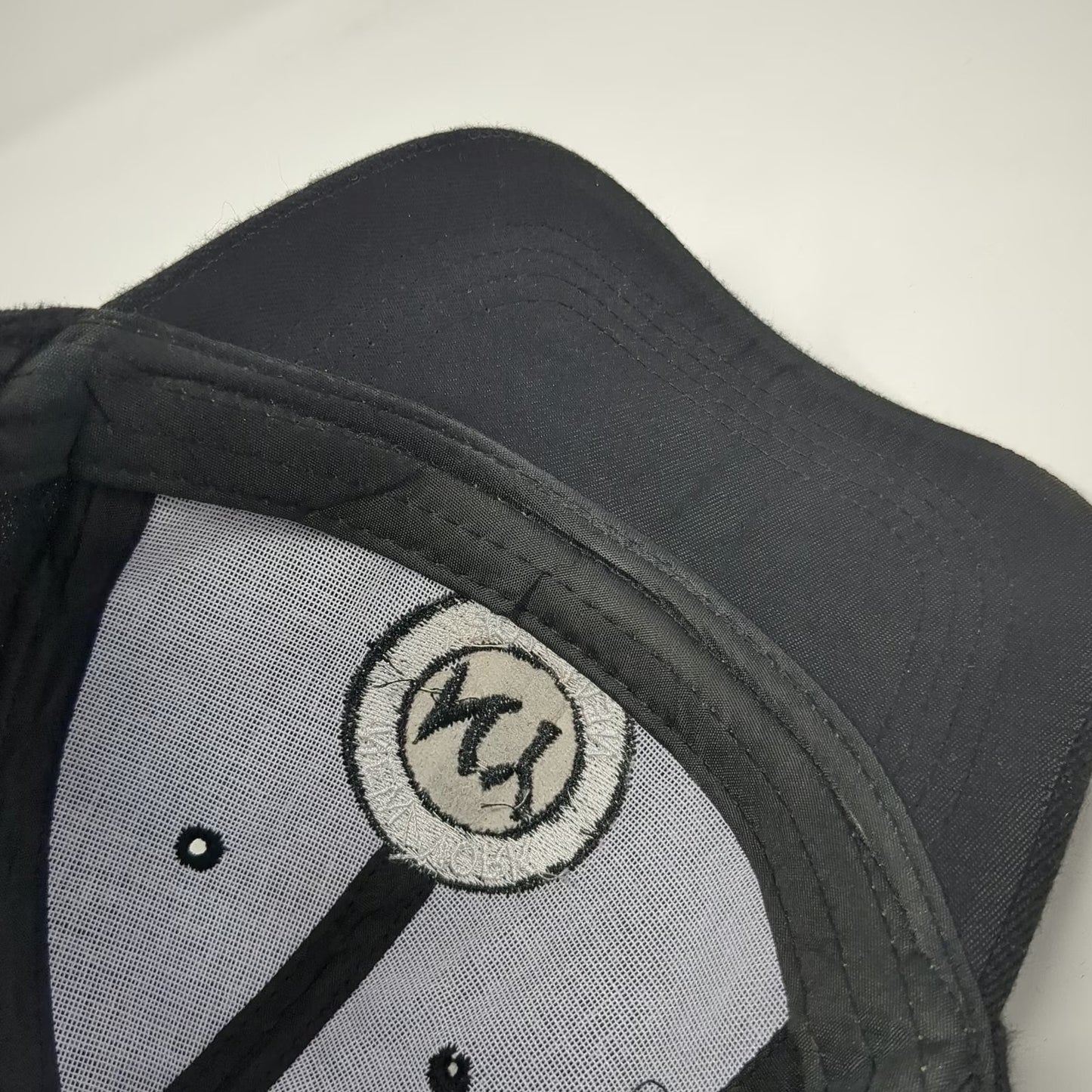 Black Baseball Cap One Size Strapback New York NY Monogram Patch 6-Panel Hat