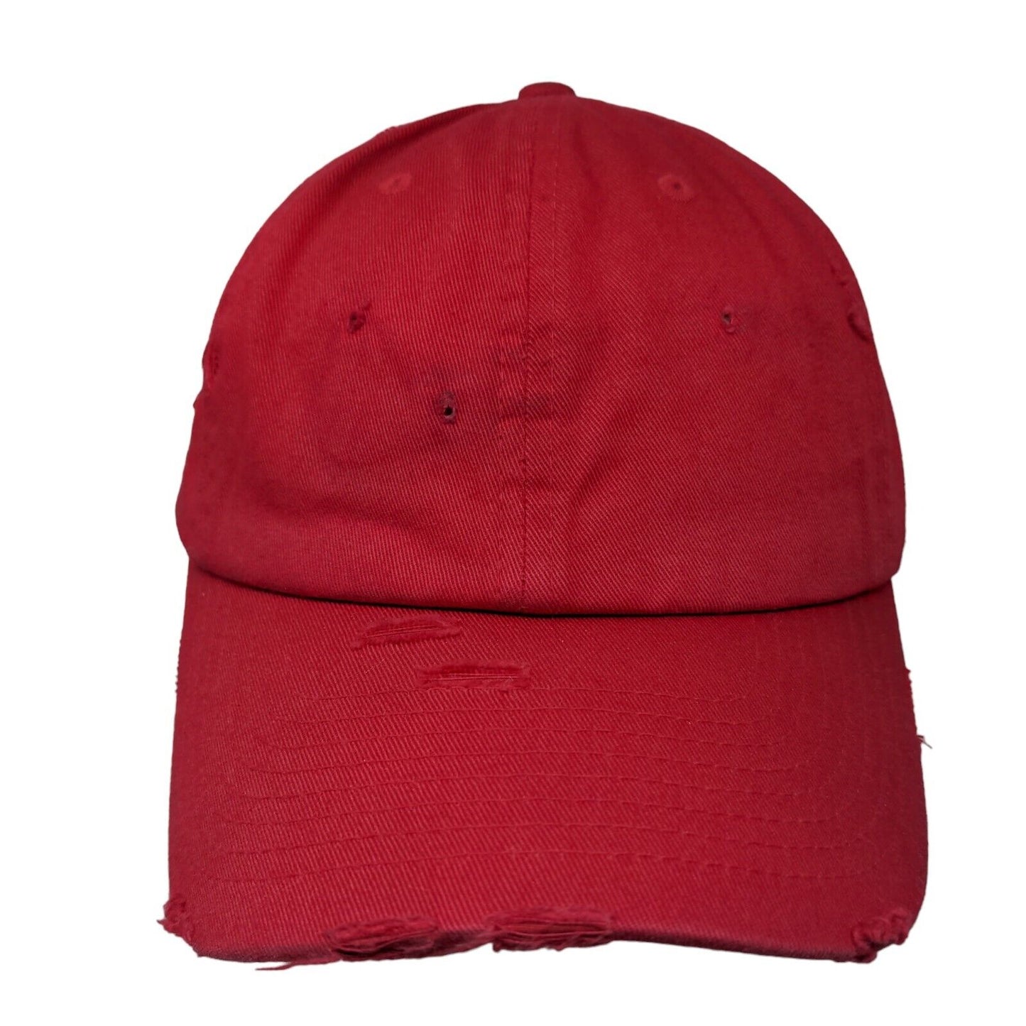 KB ETHOS Vintage Slideback Hat Red One Size Adjustable Distressed Blank