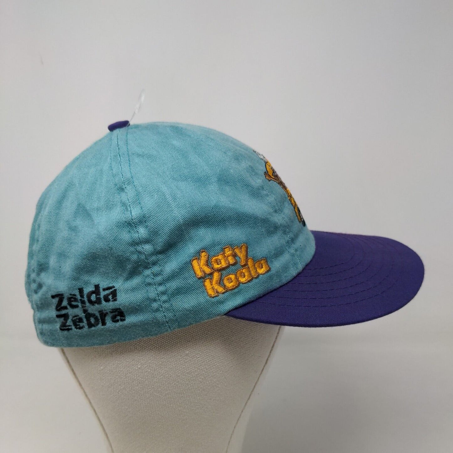 Ricky Rhino Boy's Stretchy Hat Blue Embroidered Logo Spell Out