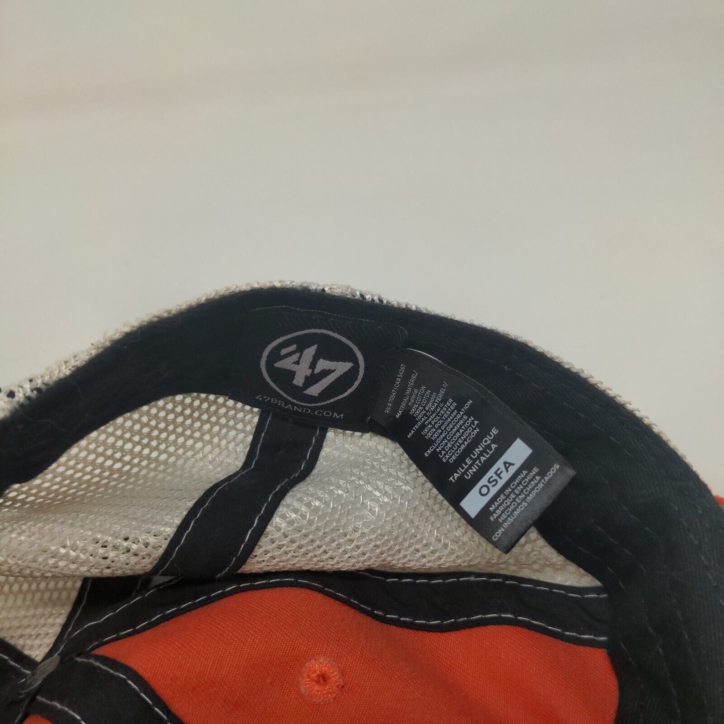Holy Shift Make Shift Happen Snapback Hat Orange OSFA '47 Brand Mesh Back