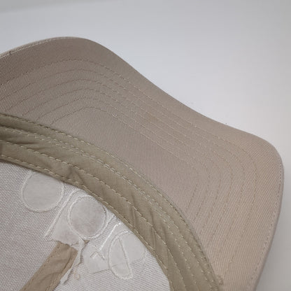 Plate Snapback Hat Beige One Size Adjustable Embroidered Vent Holes