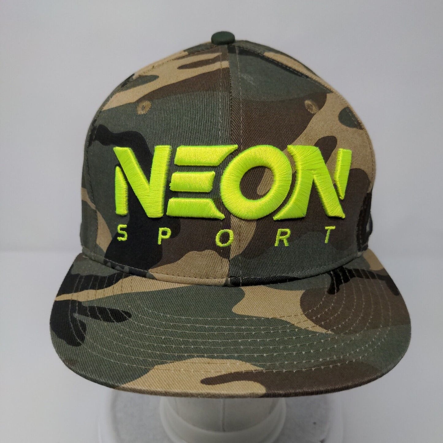 Neon Sport Snapback Hat Camouflage OSFA Adjustable Embroidered 6 Panel