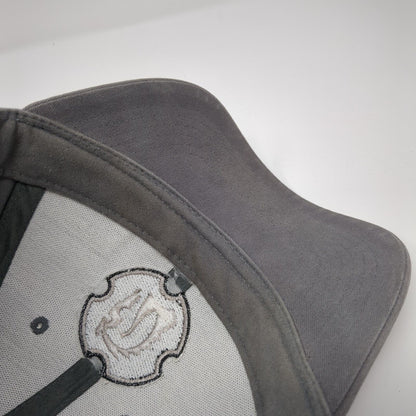 Troy Strapback Baseball Cap Gray One Size Adjustable Embroidered Vented Holes