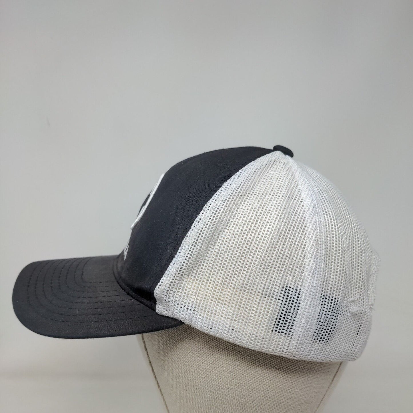 Georgia Peach Snapback Mesh Back Trucker Hat Blue One Size Colorblock