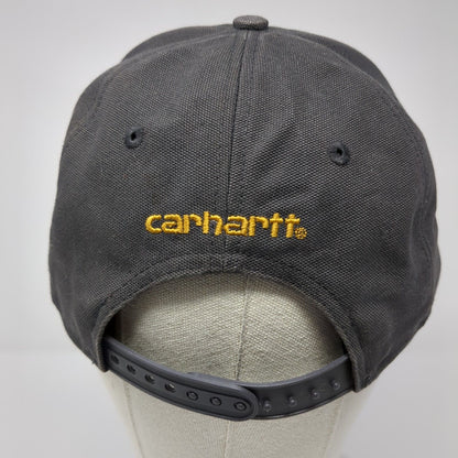 Carhartt Snapback Hat Gray One Size Adjustable Embroidered Patch Logo 6 Panel