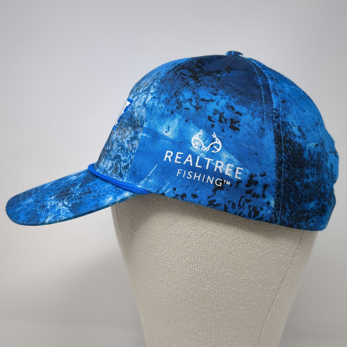 Realtree Snapback Blue One Size Hat Keystone Light Beer Fishing Water Camo Rope