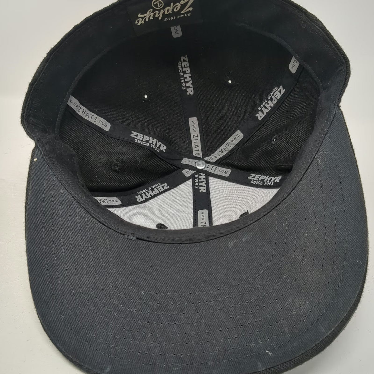 Zephyr Baseball Cap Black 7 1/8 Fitted Embroidered Fry Mascot Papas Fritas Hat