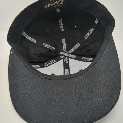 Zephyr Baseball Cap Black 7 1/8 Fitted Embroidered Fry Mascot Papas Fritas Hat