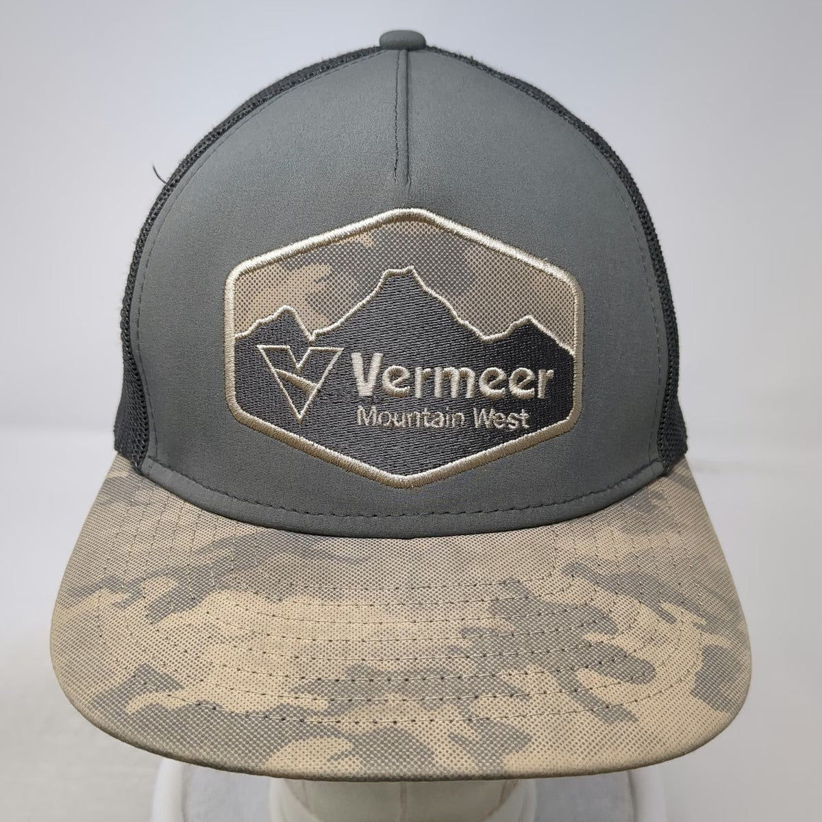 Vermeer Mountain West The Identity Group Trucker Hat Gray One Size Mesh Snapback