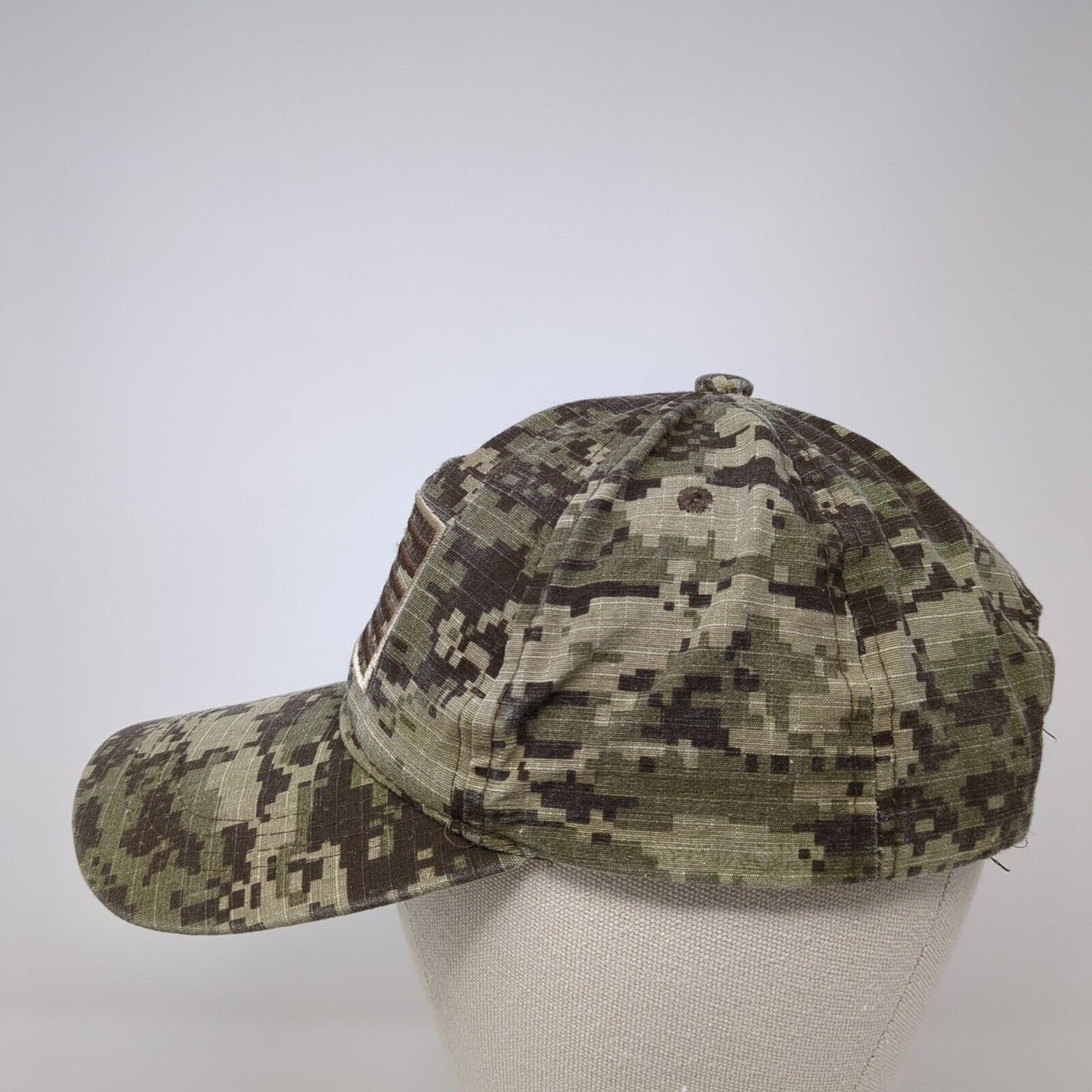 American Flag Strapback Hat Multicolor One Size Digital Camo Adjustable