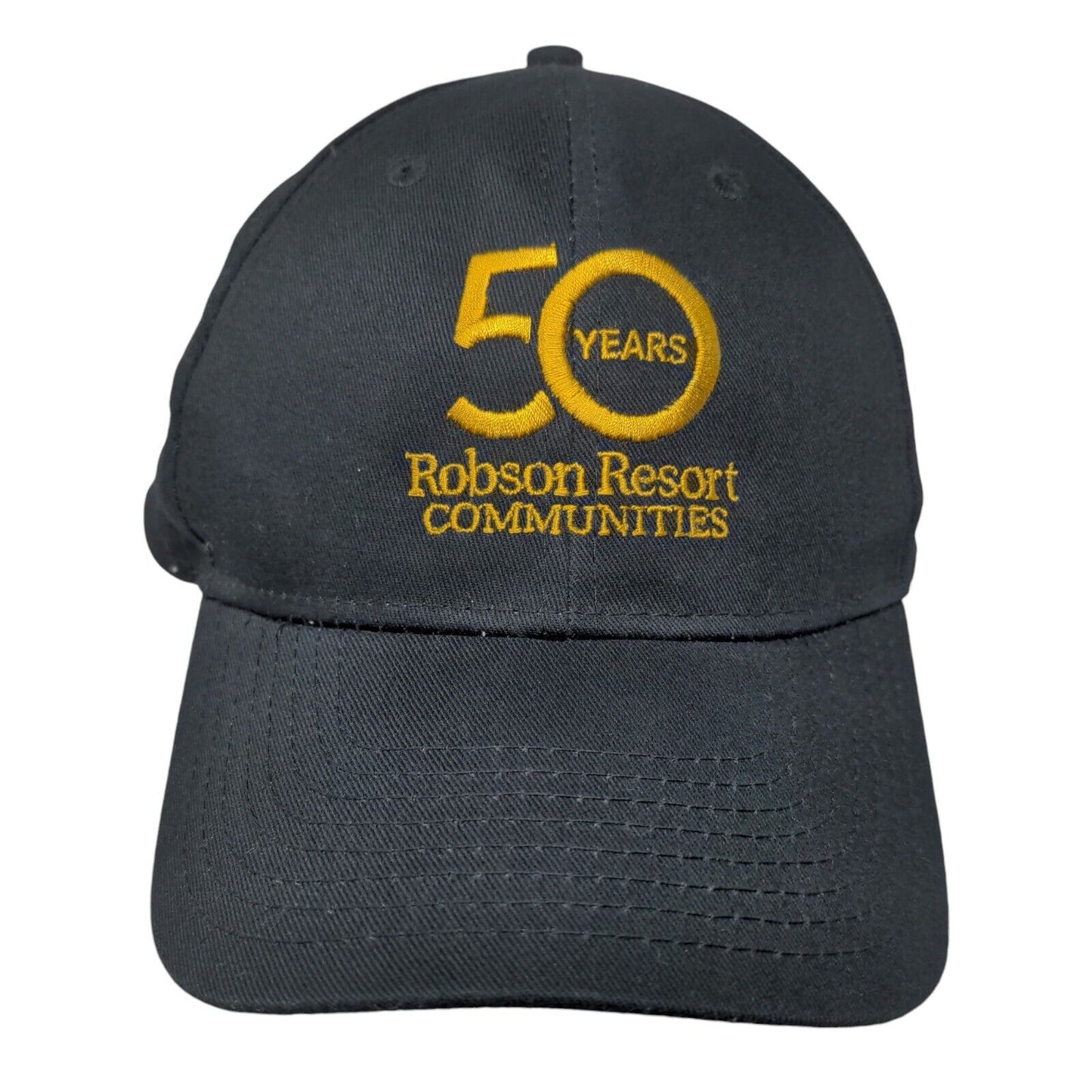 50 Years Robson Resort Communities Strapback Hat Black One Size Embroidered