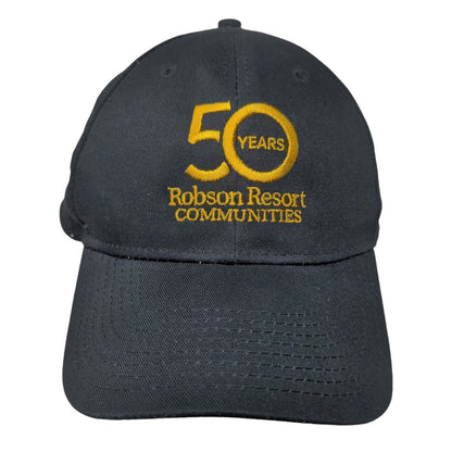 50 Years Robson Resort Communities Strapback Hat Black One Size Embroidered