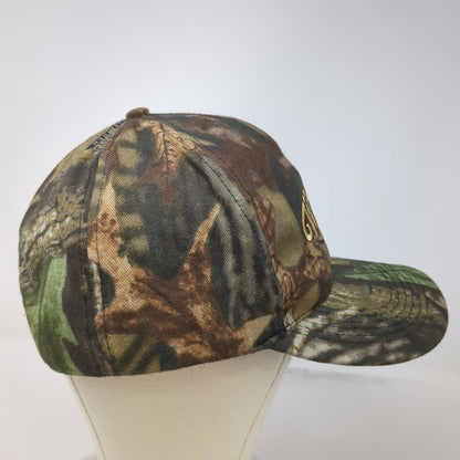 Takgear Snapback Hat Brown Camo Weaver Leather One Size Quilted Lining Cotton
