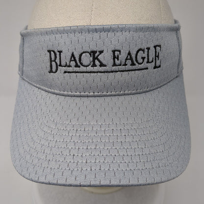Black Eagle Strapback Sun Visor Hat Gray Small Adjustable Richardson