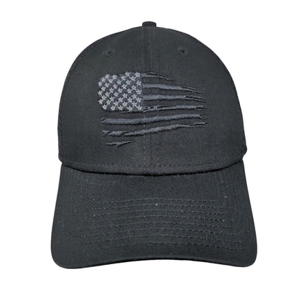 American Flag Shield Republic Fitted Trucker Hat Black M/L 39Thirty New Era