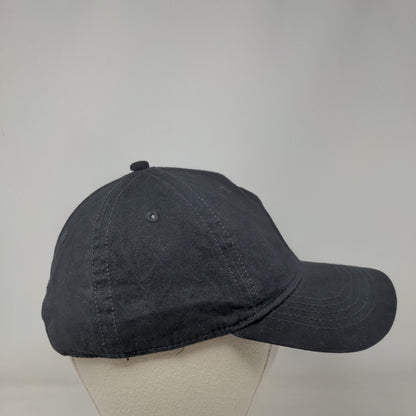 Unbranded Slideback Hat Black OSFM Adjustable Solid Vent Holes Blank