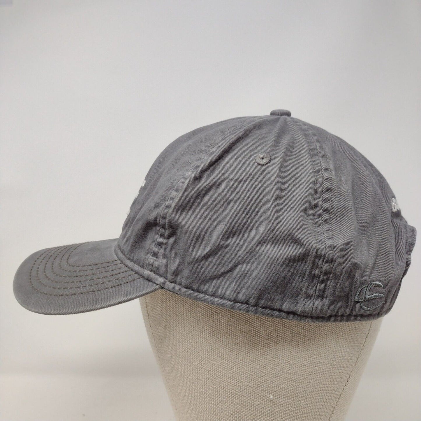 Boise Juice Co Slideback Hat Gray OSFM Embroidered Leather Strap