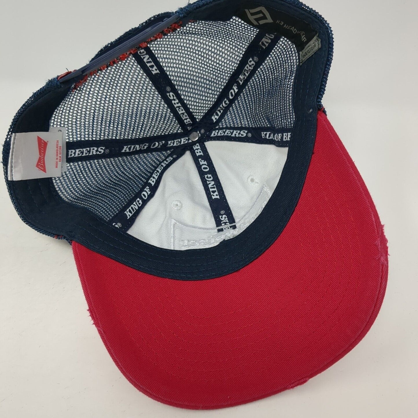Budweiser Anheuser-Busch Snapback Trucker Hat Multi OS Adjustable Mesh Back