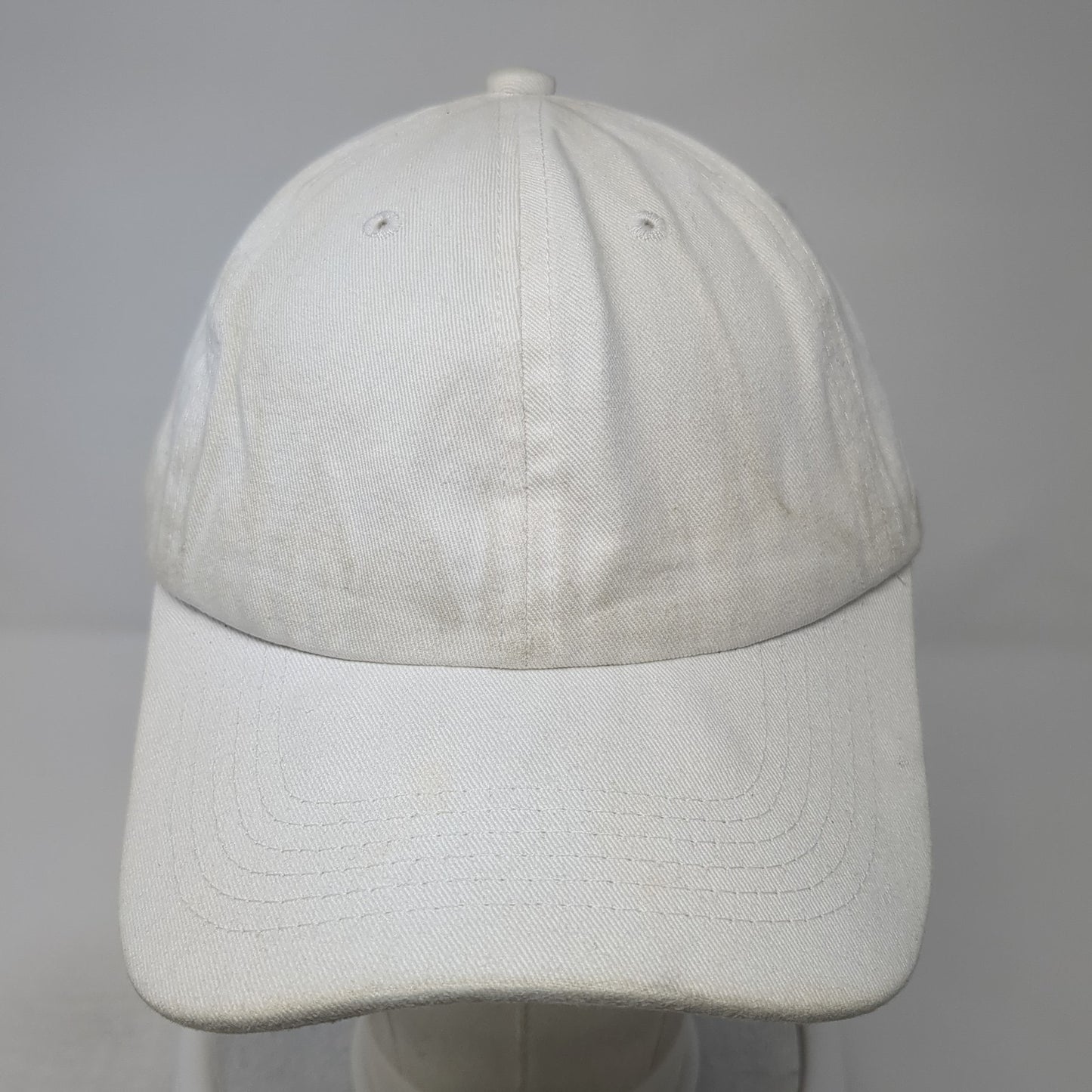 Unbranded Slideback Hat White Solid One Size Adjustable Blank Outdoor