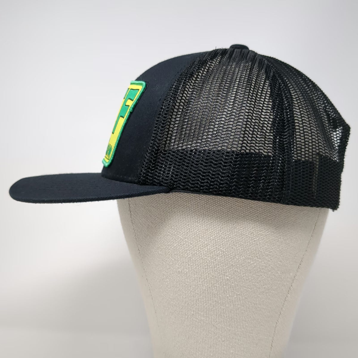 F/U Livestock Trucker Hat Black One Size DTF Down To Farm Patch Mesh Back