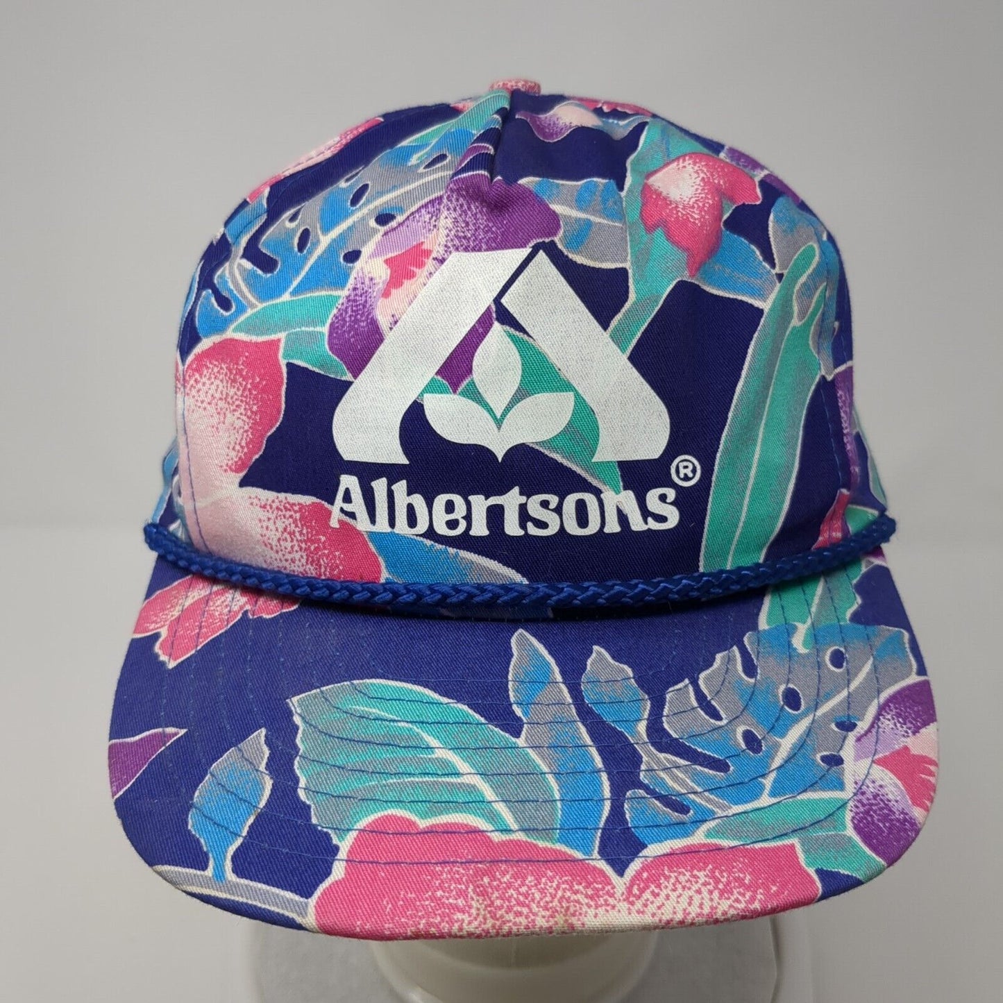 Albertsons Slideback Hat Multicolor One Size Adjustable Floral Rope Nissin