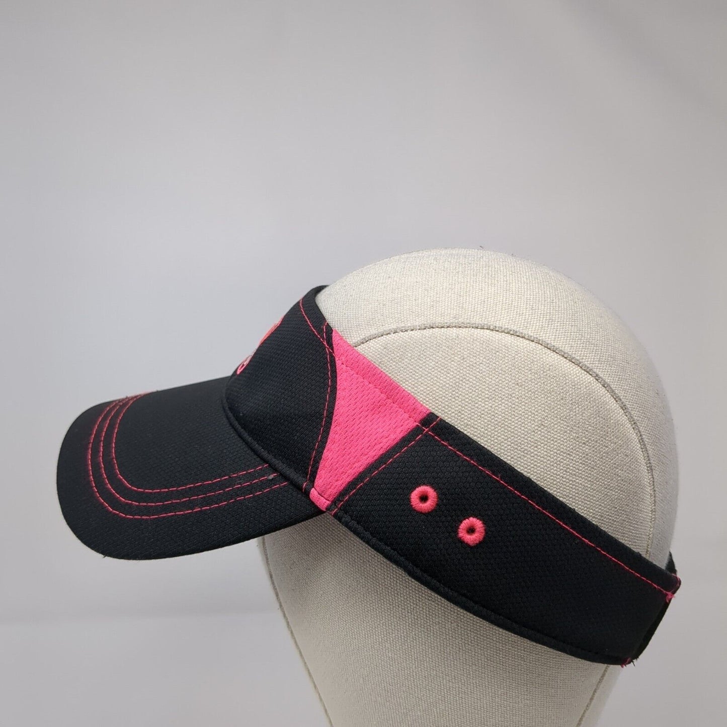 Adidas Strapback Sun Visor Cap Black One Size Adjustable Embroidered Polyester