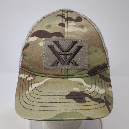 Vortex Logo Patch Strapback Mesh Back Trucker Hat Multi One Size Camo