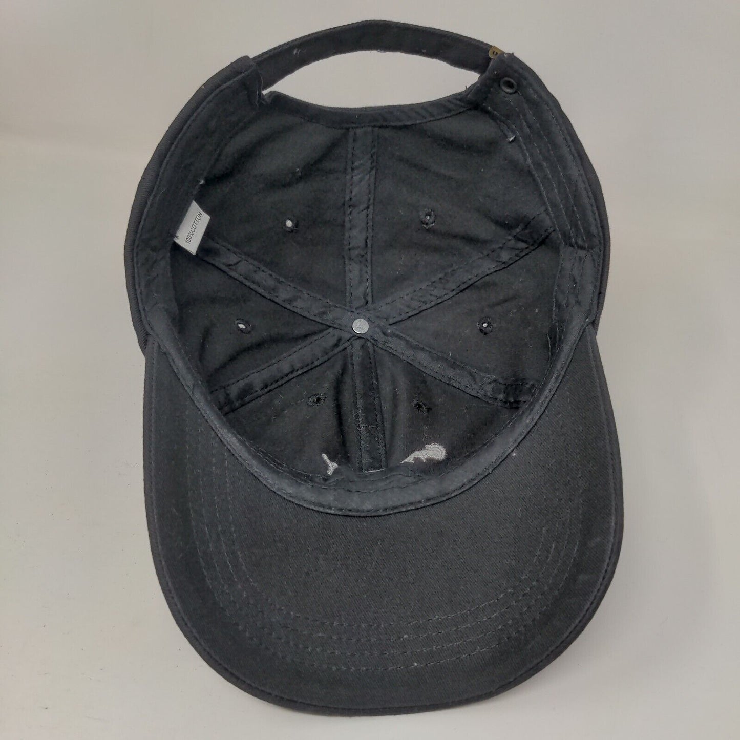 Game Day Slideback Hat Black One Size Embroidered Adjustable 6 Panel