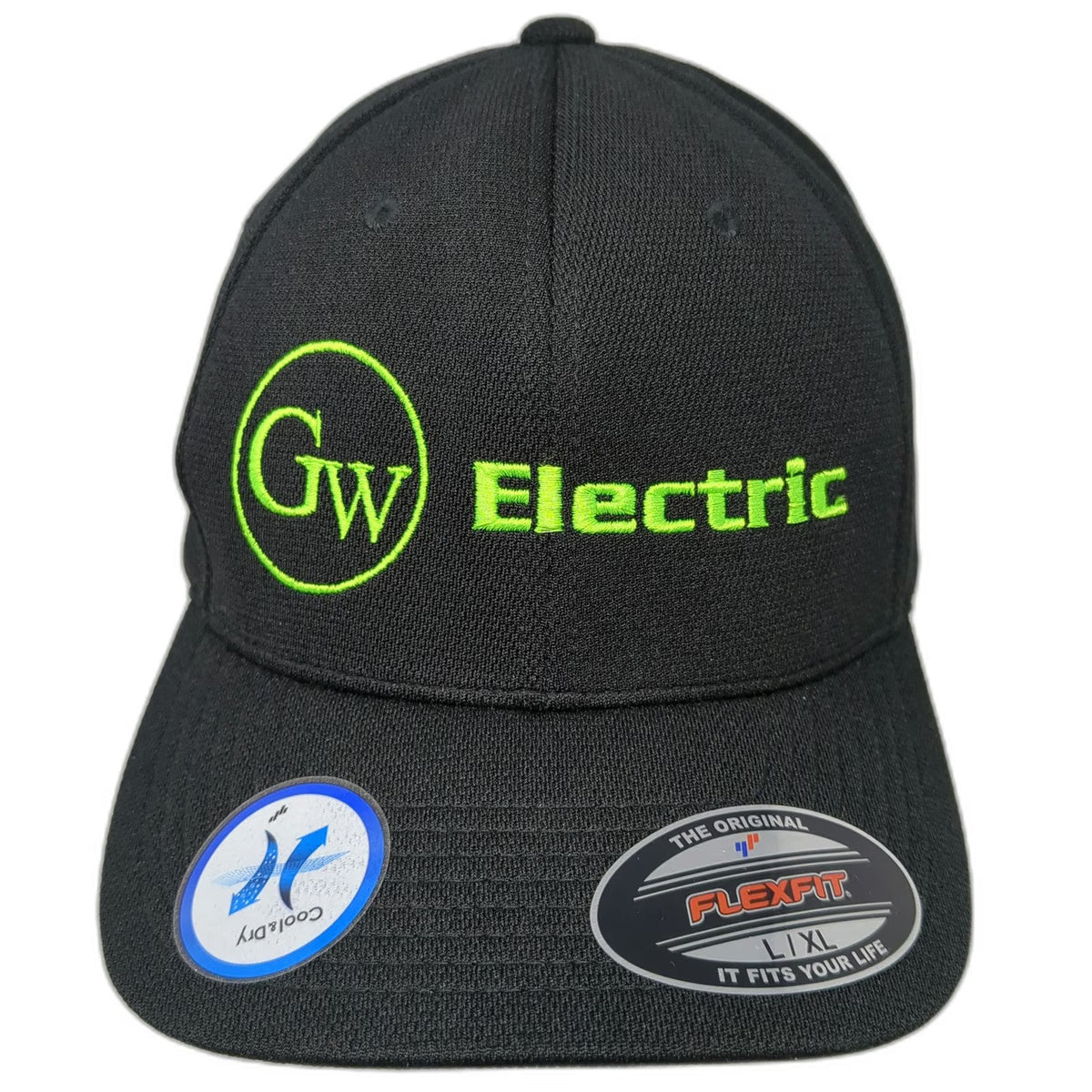 Sport-Tek Baseball Cap Black XL Flexfit Cool & Dry GW Electric Polyester Hat