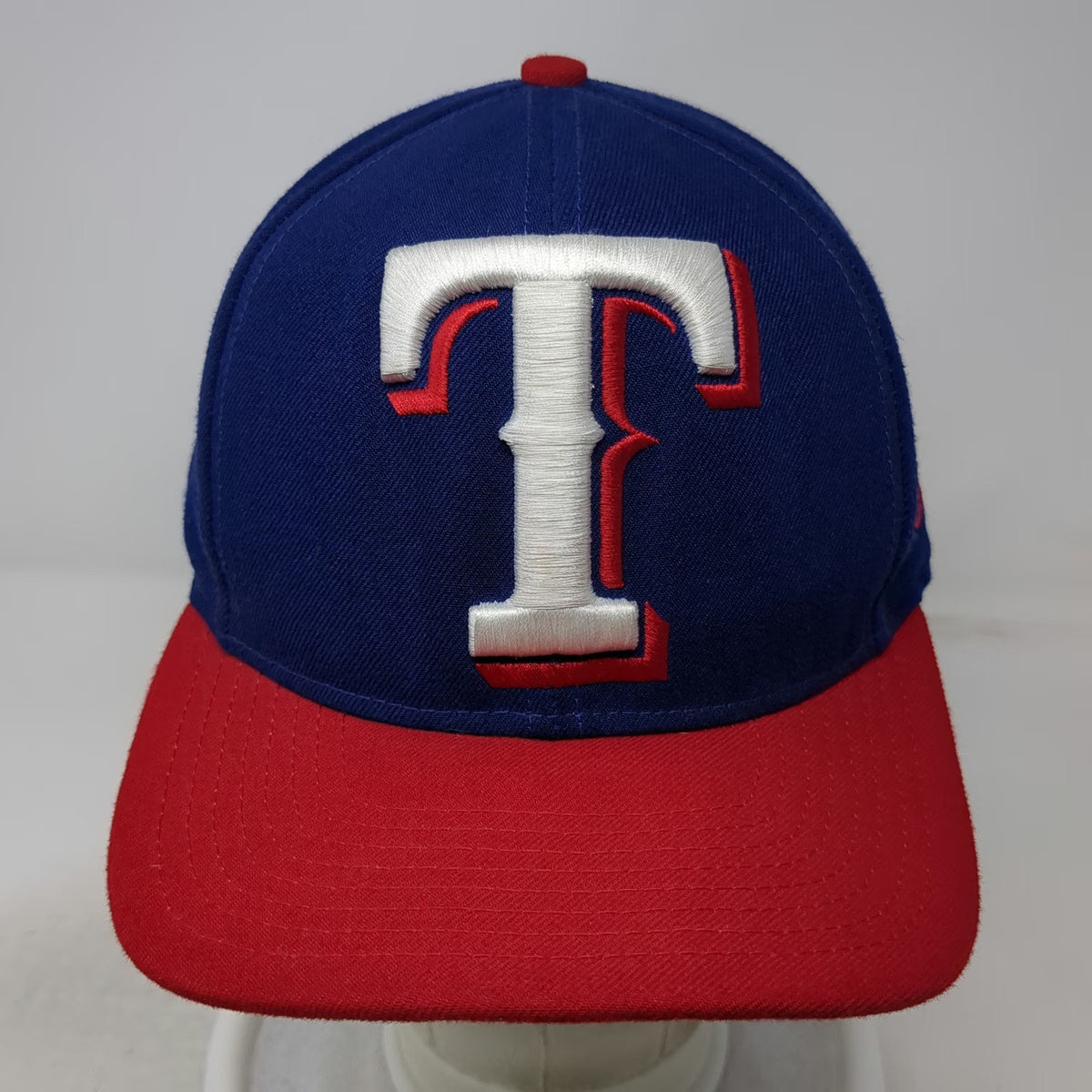 New Era Texas Rangers MLB Snapback Hat Blue Red One Size Flat Bill 9FIFTY OSFM