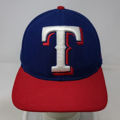 New Era Texas Rangers MLB Snapback Hat Blue Red One Size Flat Bill 9FIFTY OSFM