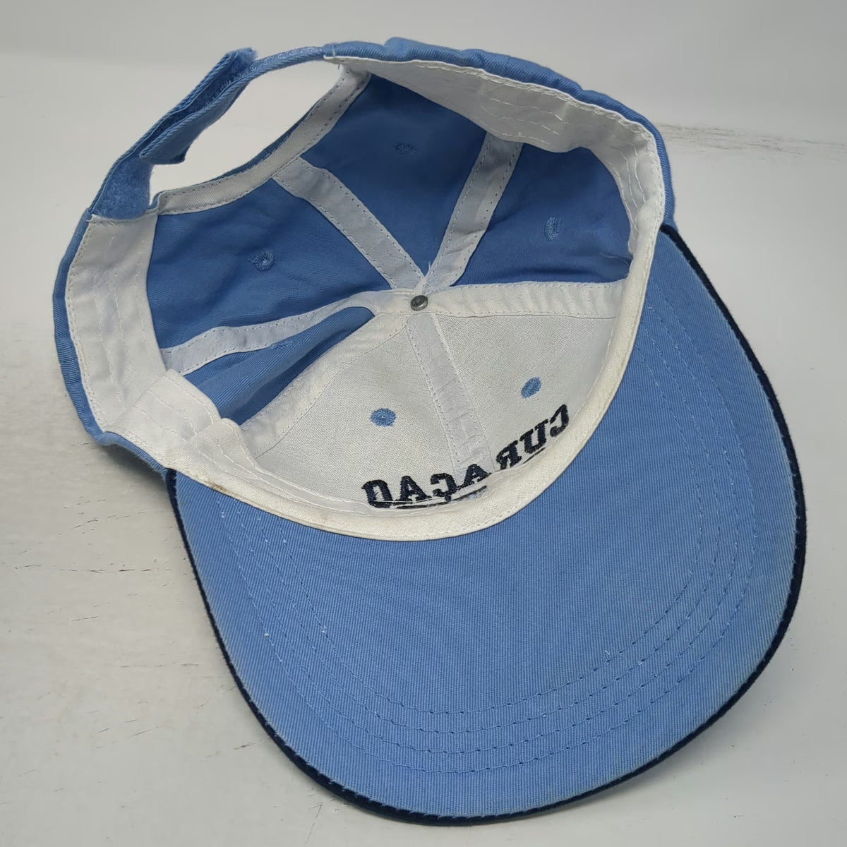 Baseball Cap Blue One Size Curacao Dutch Caribbean Est 1499 Strapback Hat