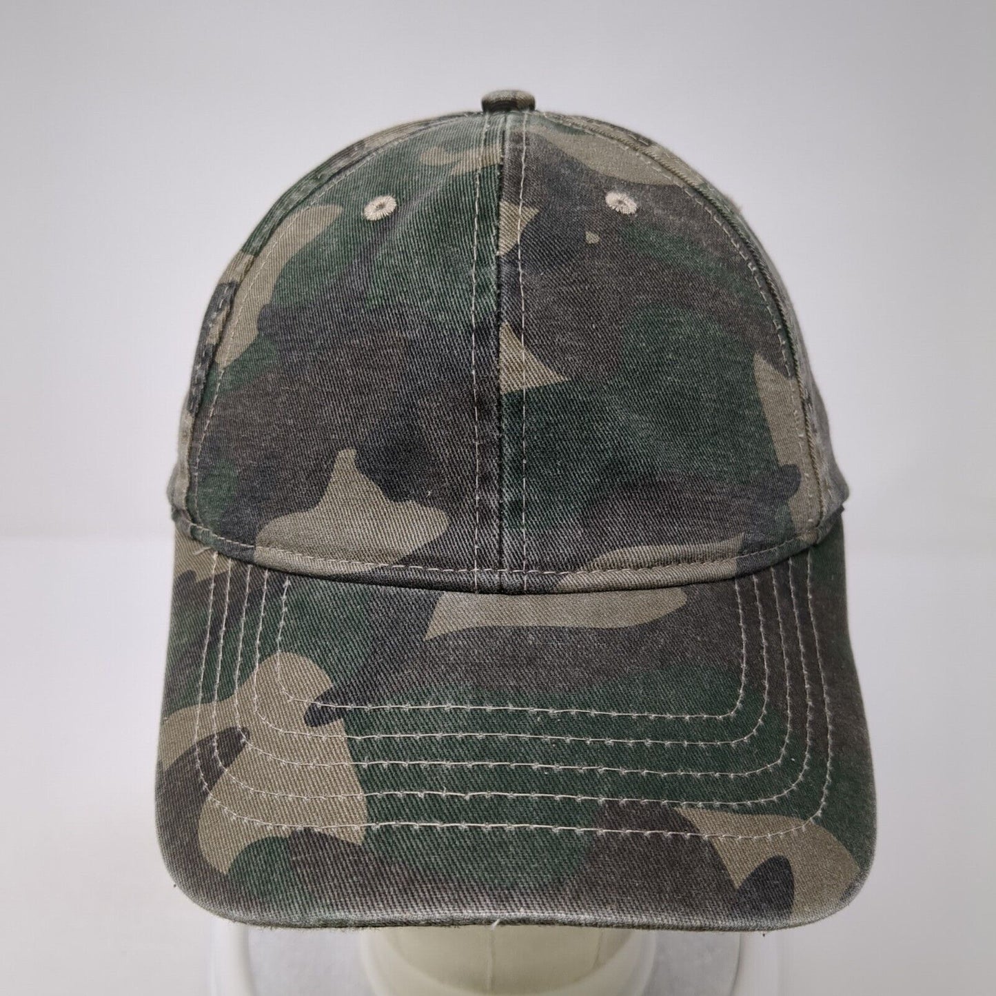 Unbranded Strapback Hat Camouflage OS Adjustable Vented Holes 6 Panel Blank