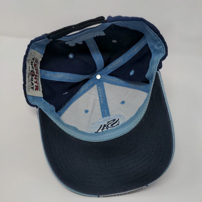 SA Schmueser Strapback Hat Blue One Size Adjustable Embroidered Zephyr Hat