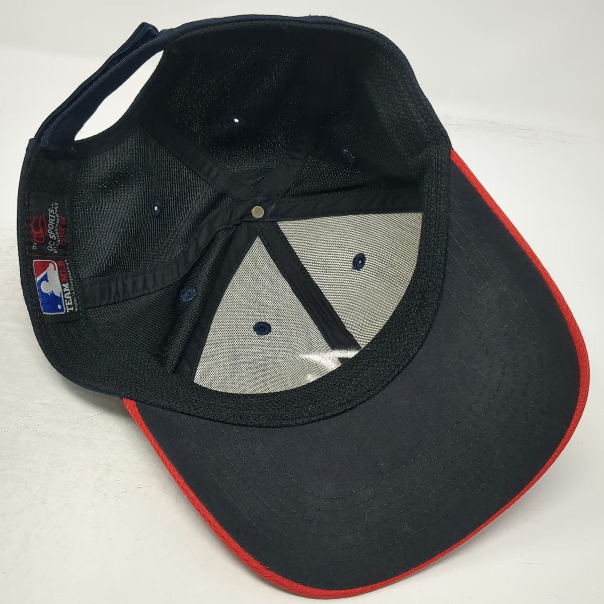 Atlanta Braves MLB OC Sports Baseball Cap Blue Red White OSFM Hat Curved Brim