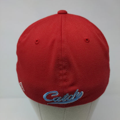 Letter C Catch Fitted Hat Red Youth 6 3/8-6 7/8 Embroidered Flexfit