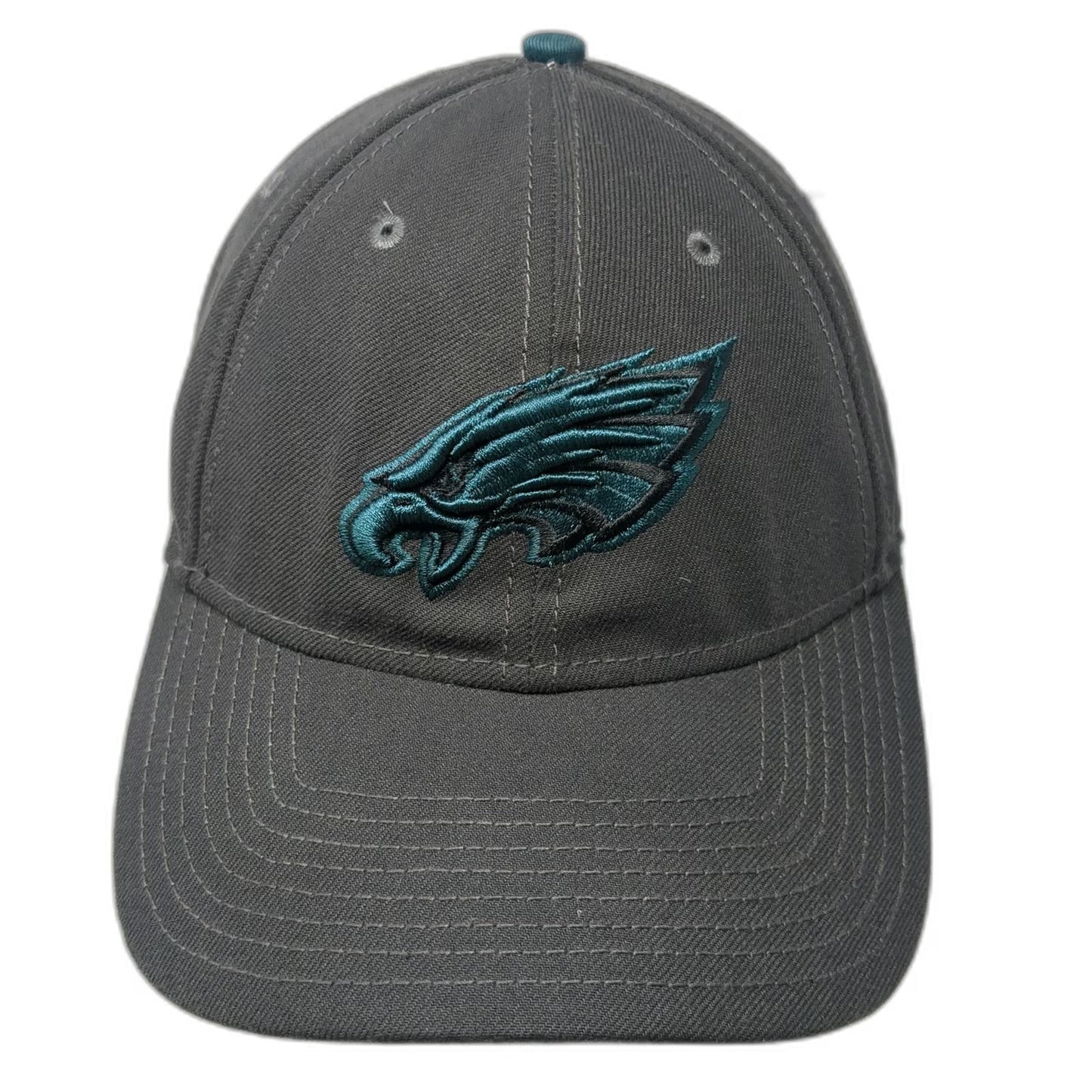 Philadelphia Eagles NFL New Era Gray One Size Hat Cap Strapback 9FORTY Curved